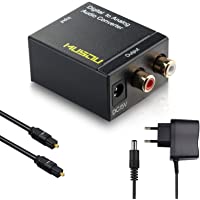 Musou DAC de Audio Convertidor Digital Analógico Óptica o Coaxial a RCA Adaptador Toslink y SPDIF to R-L